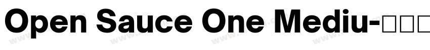 Open Sauce One Mediu字体转换